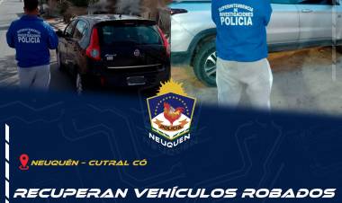 Recuperan vehículos robados en Cutral Co