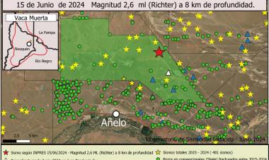 Un nuevo sismo con epicentro al oeste de Añelo 