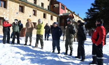 Simulacro de rescate y salvataje en el marco del Operativo Nieve