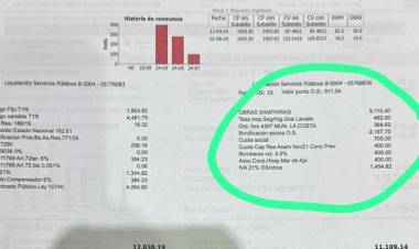 Tarifas de servicios: los municipios ya no podrán incluir impuestos y tasas en las facturas