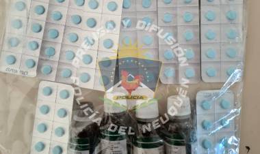 Desmantelan punto de venta de drogas en Piedra del Aguila 