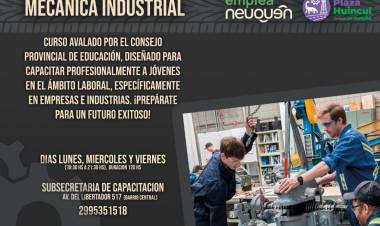 Ya están abiertas las inscripciones para la capacitación gratuita en Mecánica Para la Industria Petrolera en Plaza Huincul