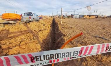 Avanza la extensión de la red de gas en la zona sudeste de Plaza Huincul 