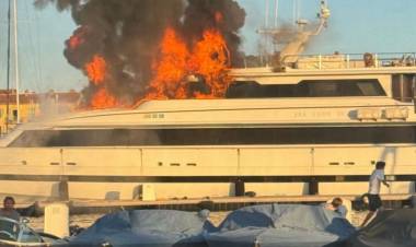 El lujoso yate que se incendió en Saint-Tropez sería del ex ministro del Interior José Luis Manzano