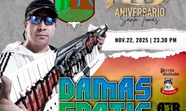 SANTO TOMAS: Damas Gratis llega para celebrar los 50º años de la localidad.