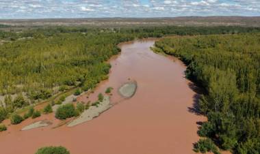 Por las tormentas, el río Limay se ve afectado con alta turbidez