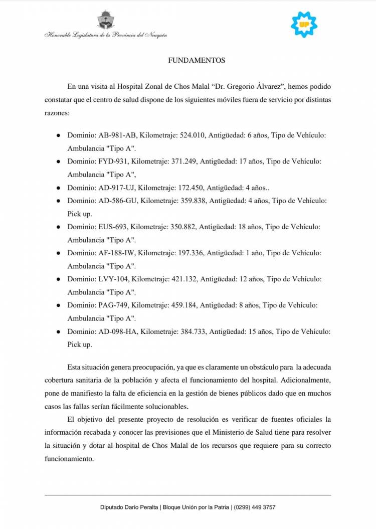 Escasez de profesionales y ambulancias: Críticas al gobernador Figueroa desde Chos Malal