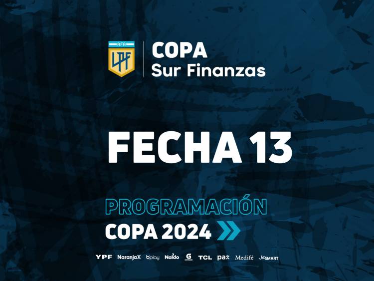 La Liga Profesional de Fútbol de la AFA da a conocer la programación para la fecha 13 de la Copa Sur Finanzas