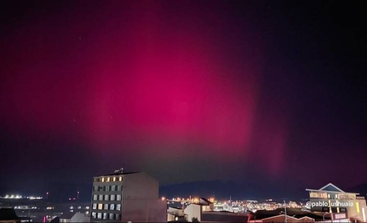 Fenómeno astronómico. Las impresionantes fotos de las auroras australes que aparecieron en Tierra del Fuego