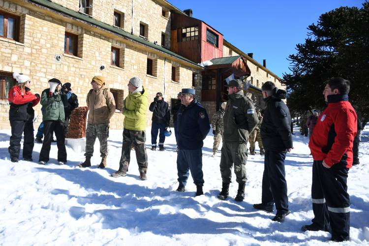 Simulacro de rescate y salvataje en el marco del Operativo Nieve