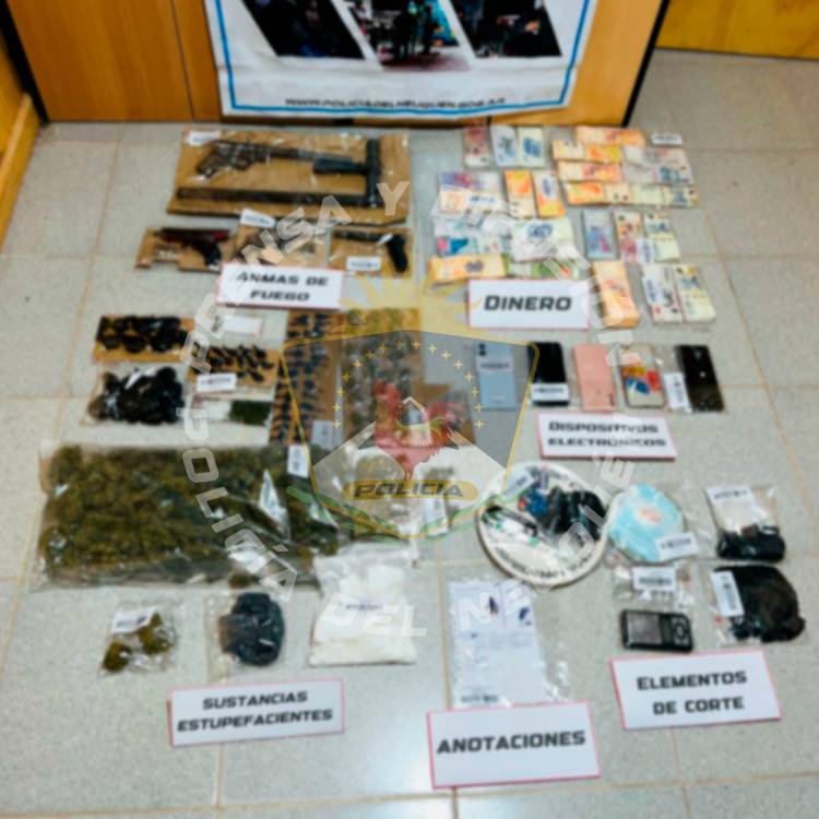 Desbaratan dos domicilios dedicados al microtráfico de drogas con allanamientos y secuestros importantes 