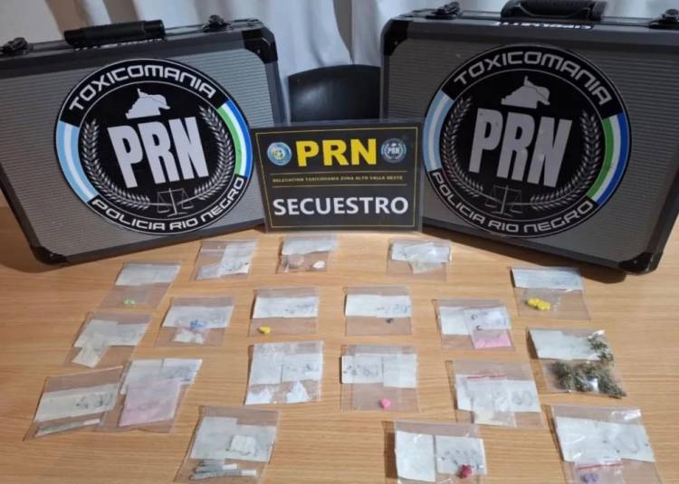 Secuestraron anfetaminas, metanfetaminas, cocaína y marihuana en una fiesta eléctronica en Cipolletti